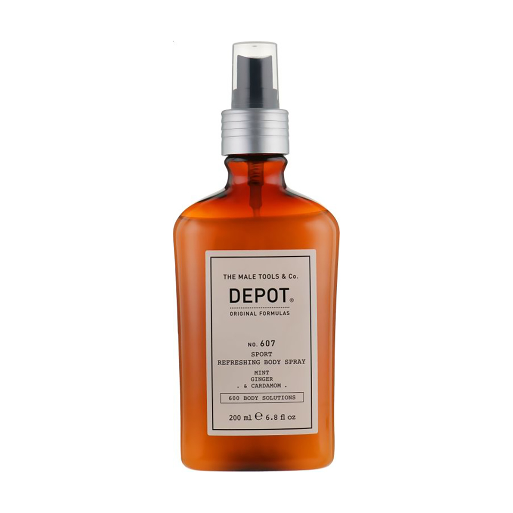 Освіжальний спрей для тіла Depot 607 Sport Refreshing Body Spray Mint Ginger &amp; Cardamon, 200 мл